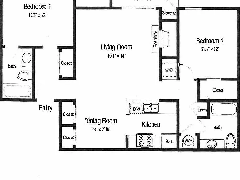 Magnolia: Beds - 2: Baths - 2: SqFt Range - 954 to 954