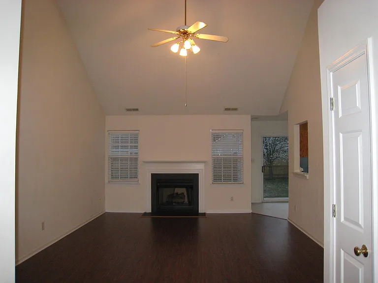 high ceiling family room
