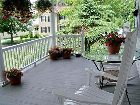 front porch with table