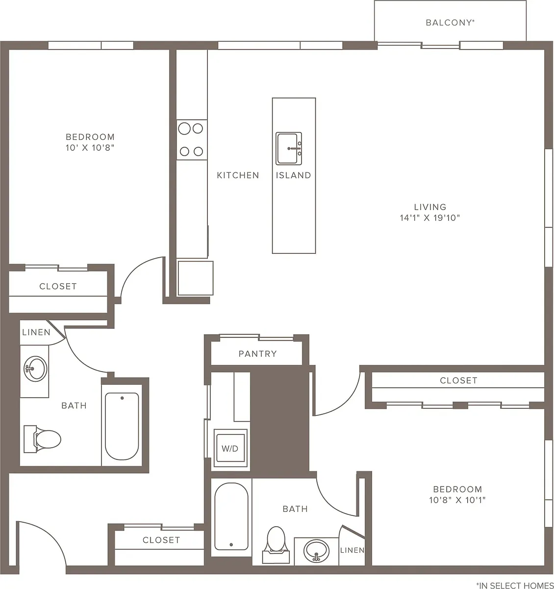 Floor plan B1 - Two Bedroom