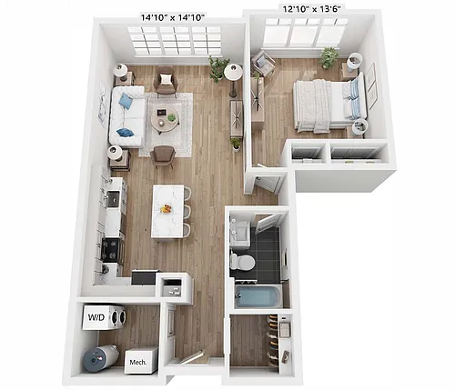 Floor plan 1J