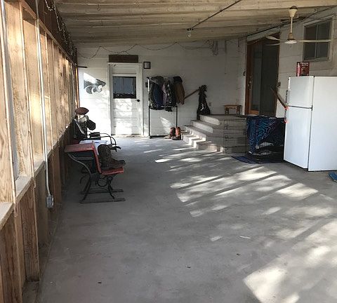 Screened in back porch