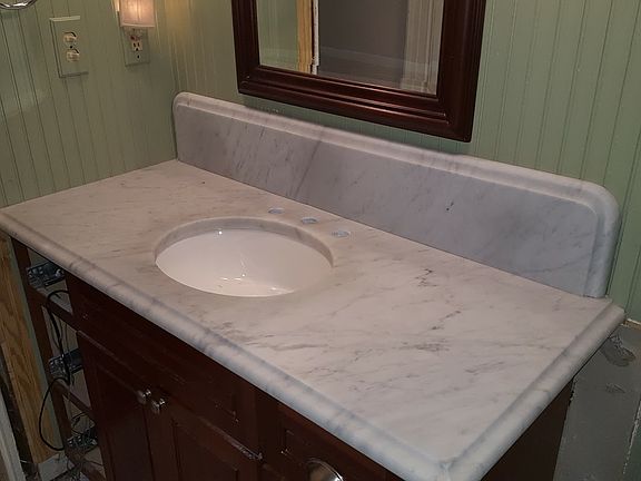 New Marble vanity before 