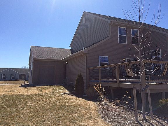 Rear patio and garage door
