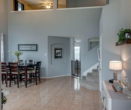 Inviting two story entrance