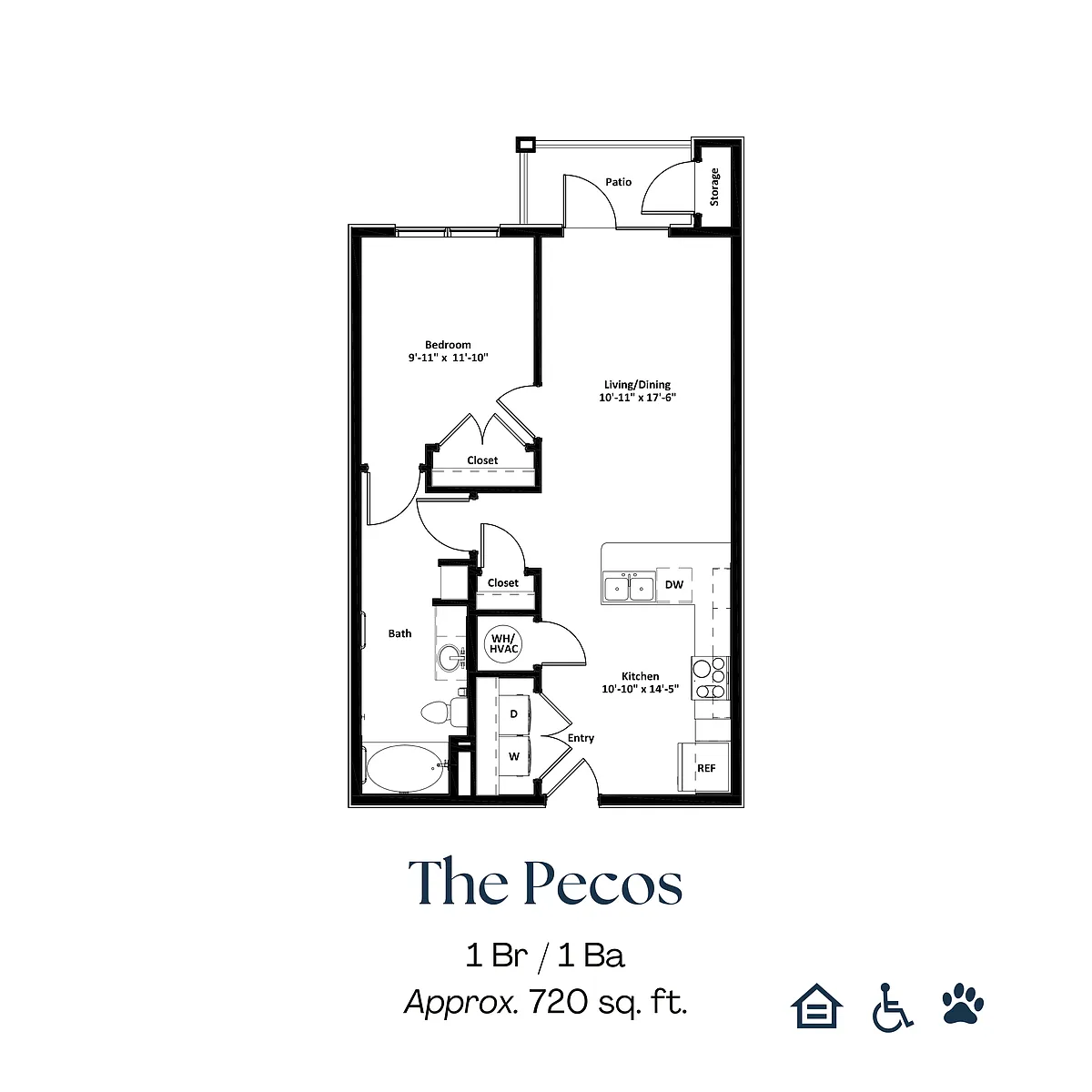 Floor plan 1x1-H/C