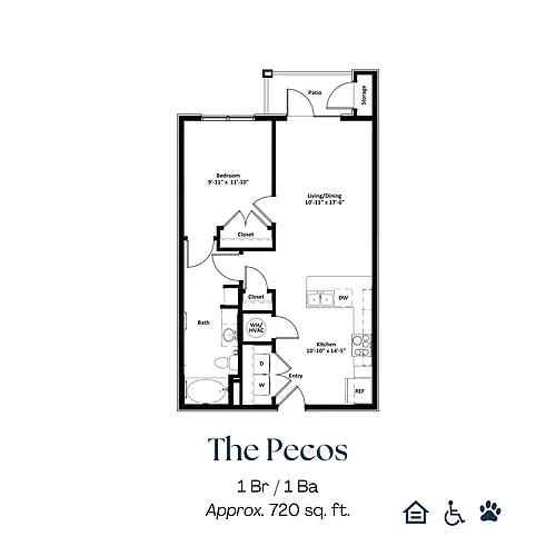 Floor plan 1x1-H/C