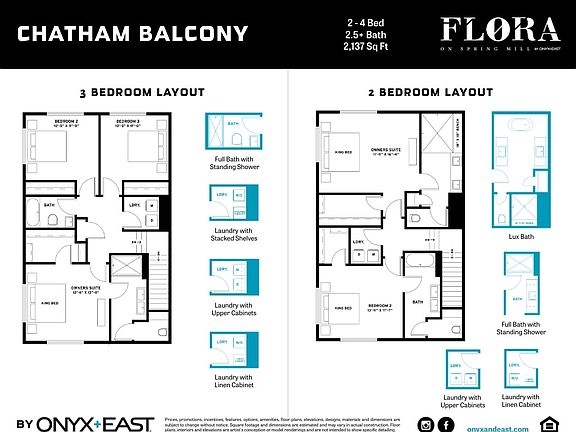 Third Floor Plan and Options