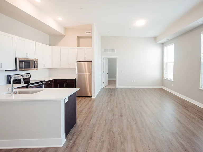 Embrace modern living with this bright and spacious open-concept kitchen and living area.