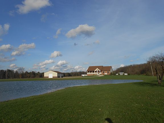 Pond and view from road