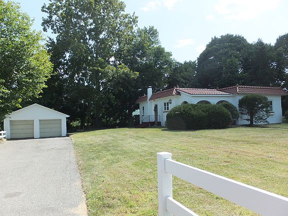 Garage and house