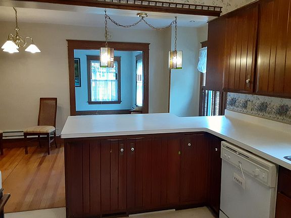 Kitchen looking out to dining and living room