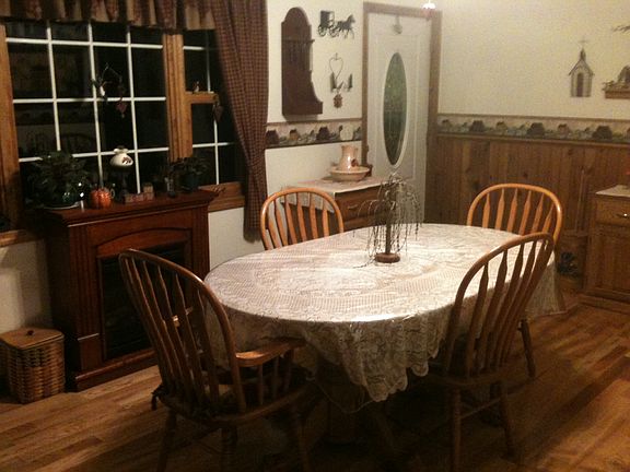Large dining room with hardwood floors