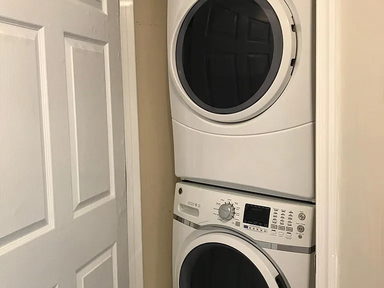 Full size washer and dryer in upstairs closet close to the three bedrooms