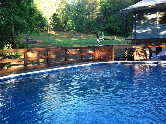 View of back yard from deck