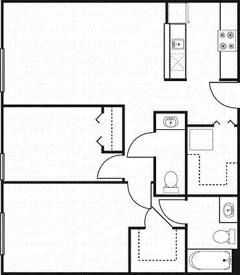 Floor plan 2 Bedroom -904