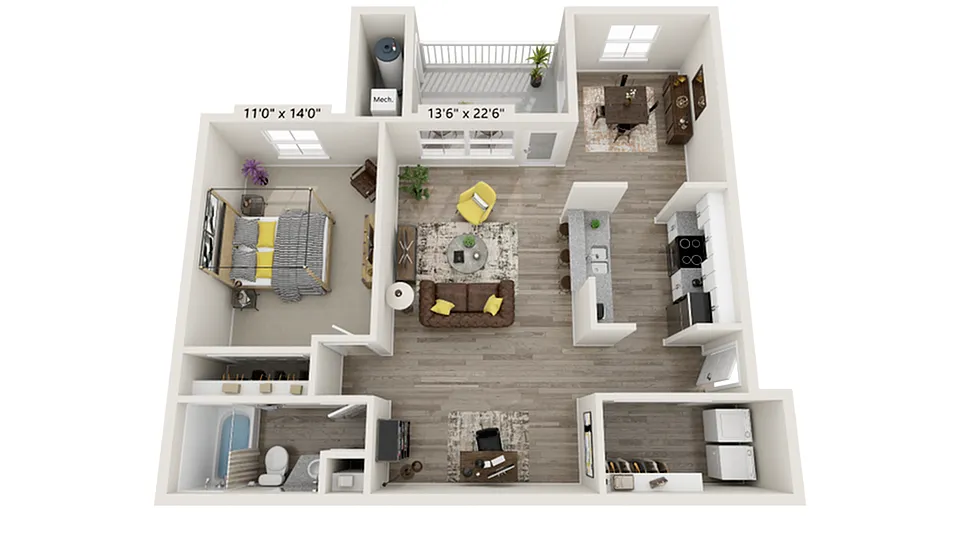 Floor plan South - 1C