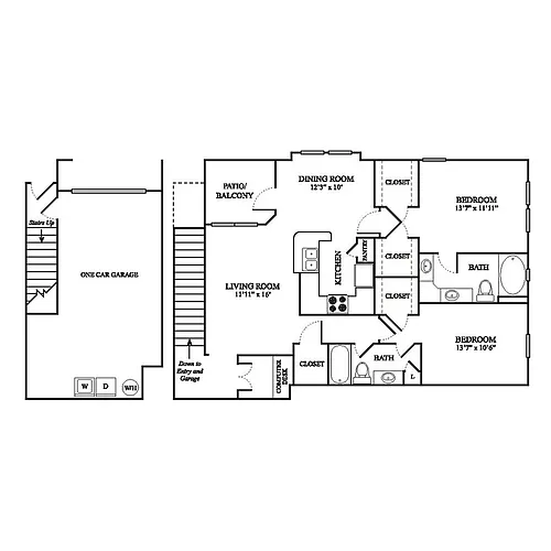 Floor plan E2 Upgraded w/Attached Single Garage