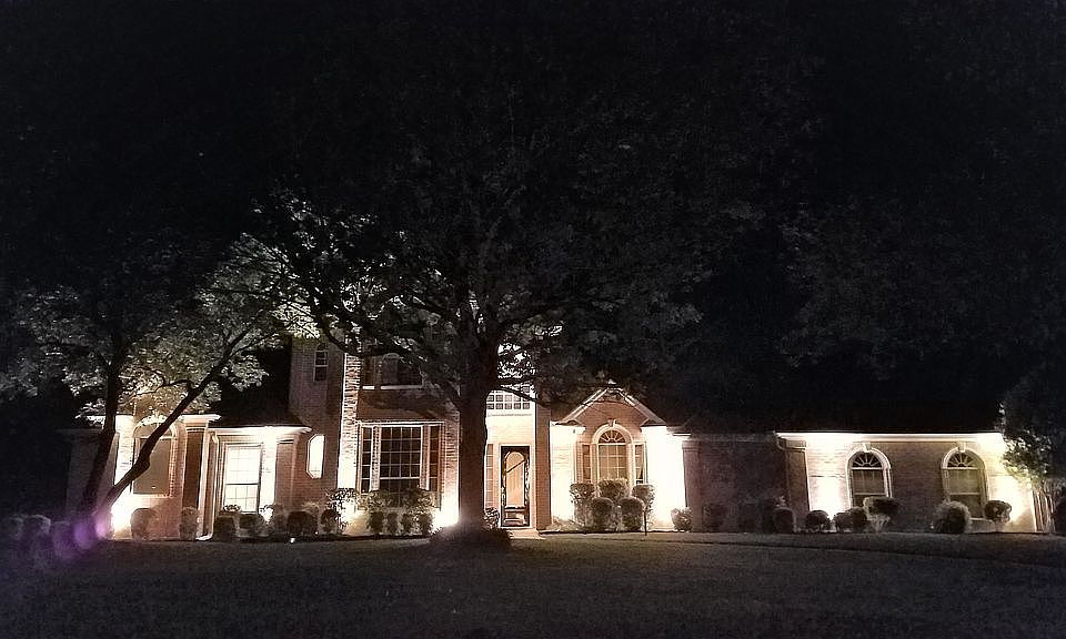 Front with Landscape Lights 