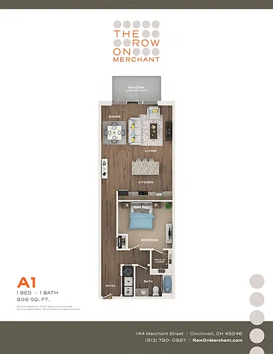 Floor plan 1 Bed, 1 Bath - A1