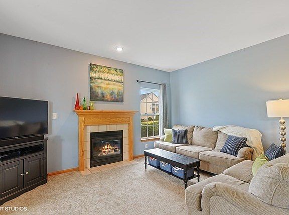 Cozy gas log fireplace for those chilly days and evenings to come!