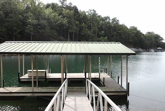 Covered Dock in Place