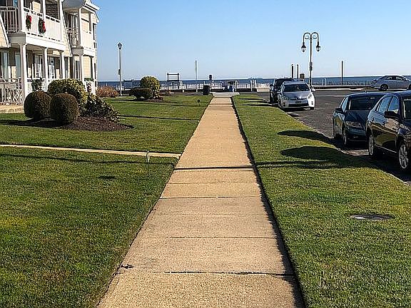 Street view of beach and boa