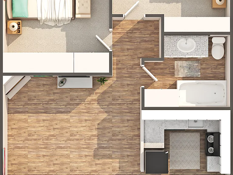 Garden | 2-Bedroom Floorplan Garden | 2-Bedroom Floorplan