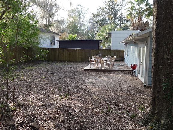 backyard with wood deck