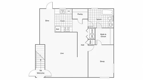 Floor plan One Bedroom