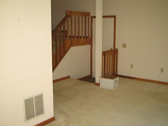 Syairs up, garage door, living area