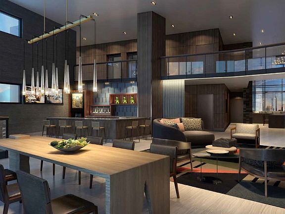 Resident lounge with work-from-home space