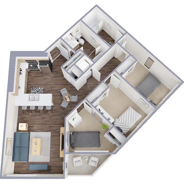 Floor plan 3 Bed 2 Bath