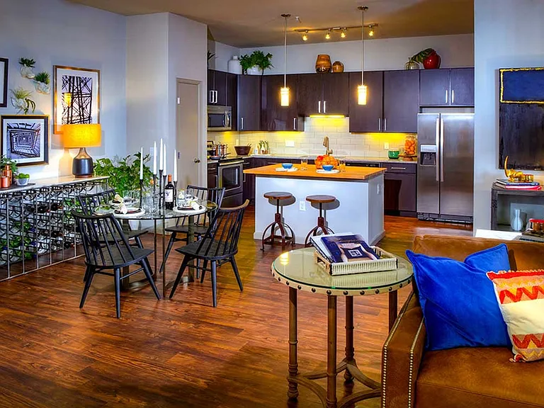 Kitchen and living room