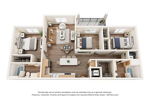 Floor plan 3AV (Audio/Visual Accessible)