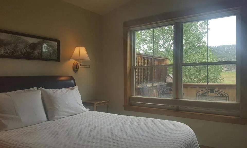 Master bedroom overlooking back deck and views to the east.