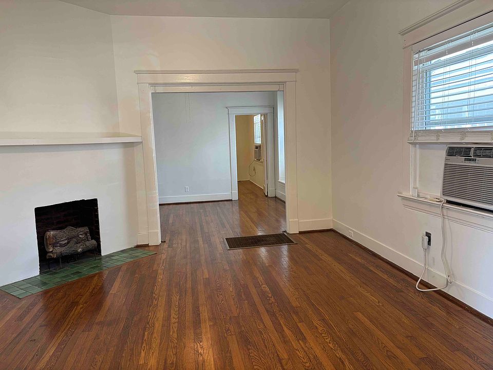 View of the living area from the front door.