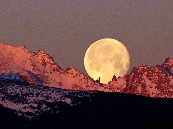 View from Bedroom, moonset.