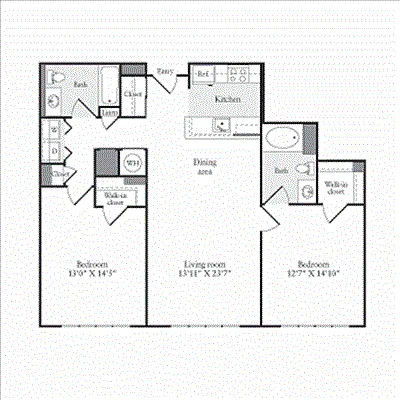 Floor plan 2 Bedrooms F