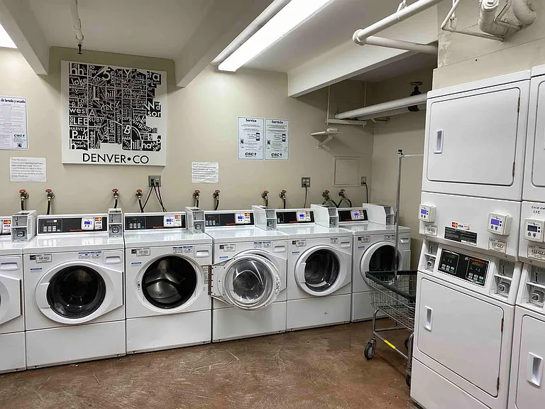 Basement coin-op laundry