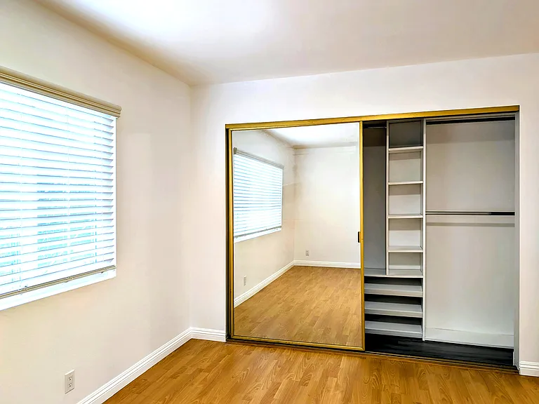 Built in shelves inside closet