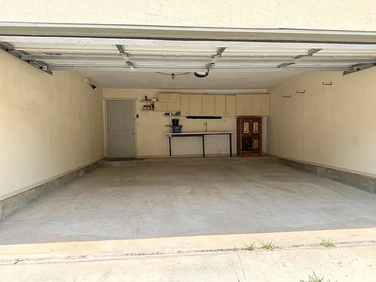 Two car garage with additional storage