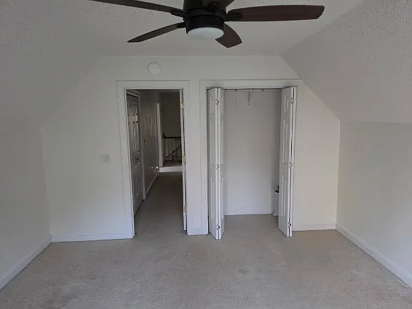 Labeled as "Bedroom 1" in second-floor floor plan with its closet space