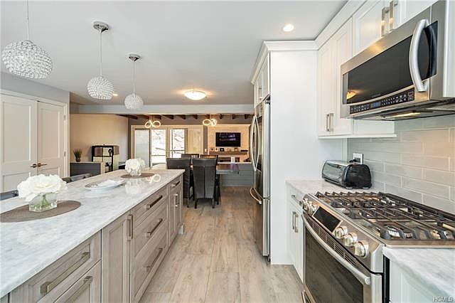 Open kitchen with radiant flooring