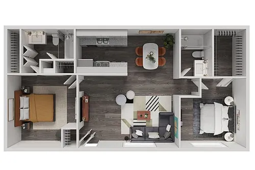 Floor plan 2 bed/2 bath Appaloosa