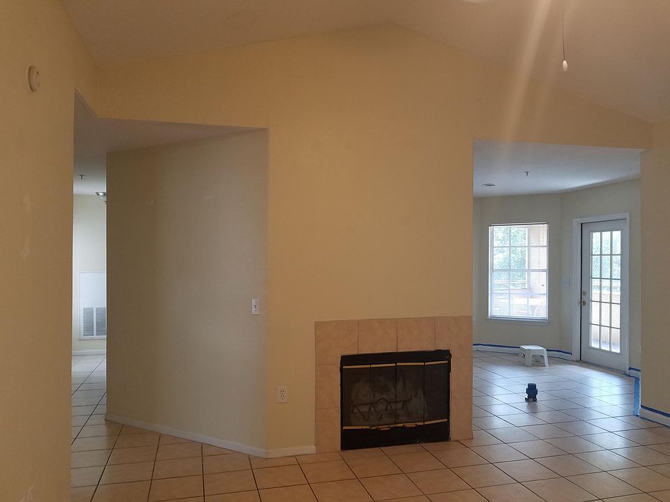 Living room with fireplace