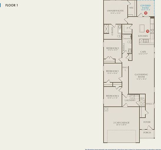 Afton Floor Plan, Quick Move-In Home, Floor 1