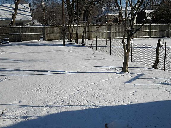 Back yard fenced