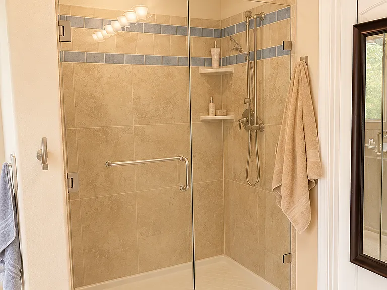 Master suite double shower