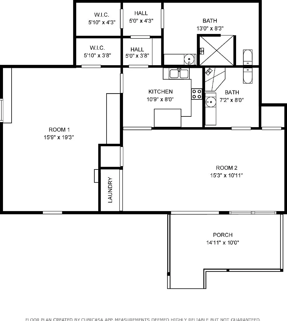 1 bed, 2.0 bath, 924 sqft, $1,195 — Photo 3